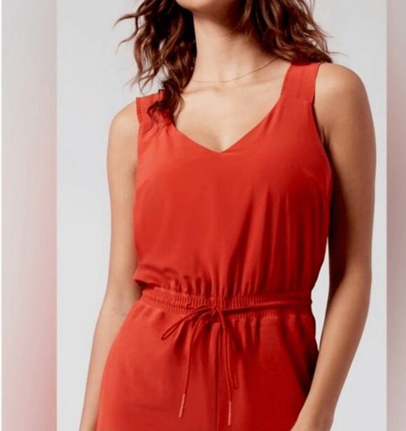 Athleta Dresses & Skirts - Athleta Womens Savanna Mini Dress Medium Orange Drawstring Pockets Athleisure